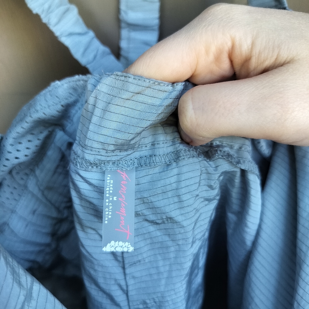 NWT Free People FP Movement Chaparral Convertible Light Blue Cargo Overalls - Picture 7 of 14